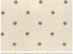 Tissu moumoute moumoute ivoire fleurie