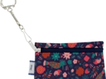 Pochette porte-clés huppette fleurie