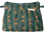 Mini pochette plissée eventail or vert
