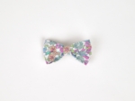 Barrette  ruban pastel fleuri