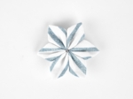 Barrette fleur étoile 4 rayé bleu blanc