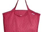Grand sac cabas en tissu fuchsia argent