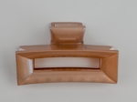 Grande pince rectangle beige glossy