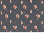 Coupon tissu enduit de 35cm  ex2250 lunes fleuries