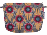 Pochette tissu fleurs de savane
