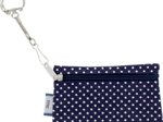 Pochette porte-clés etoile or marine 