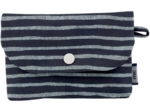 Pochette Savon rayé argent marine