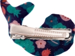 Barrette Baleine huppette fleurie