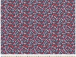 Tissu enduit  au mètre romance fleurie