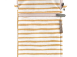 Pochette téléphone matelassée rayé or blanc