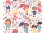 Tissu coton au mètre petites filles pop