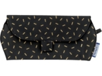 Etui à lunettes  paille dorée noir