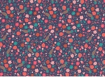 Tissu enduit  au mètre huppette fleurie