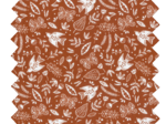 Tissu coton au mètre papillon terracotta ex1096
