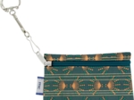 Pochette porte-clés eventail or vert