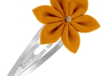 Barrette clic-clac fleur étoile ochre