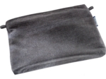 Mini pochette tissu suédine noire