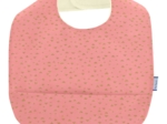 Bavoir tissu plastifié triangle or poudré