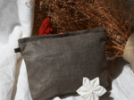 Mini pochette tissu lin cuivré