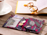 Portefeuille compact pavot  fuchsia