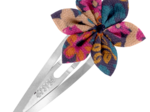Barrette clic-clac fleur étoile hippie fleurie