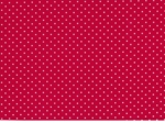 Coupon tissu 50 cm pois rouge