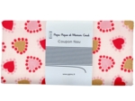 Coupon tissu 50 cm petits coeurs