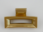 Grande pince rectangle or satiné