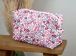 Trousse de toilette rectangle rose grenadine