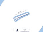 Barrette Baleine gaze lurex corail