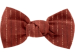 Barrette petit noeud gaze lurex terracotta