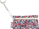 Pochette porte-clés boutons rose
