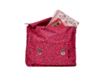 Cartable pompons cerise