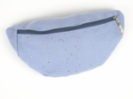 Petit sac banane gaze pois or bleu baltique