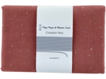 Coupon tissu 1 m gaze pois or rouille