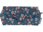 Etui à lunettes fleuri nude ardoise