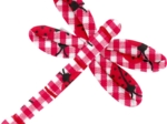 Barrette libellule vichy coccinelle