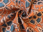 Coupon tissu 1 m ex2638 indienne cumin bleu