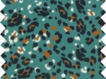 Tissu voile panthère jade