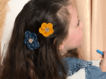 Mini Barrette Pétales de Fleur ochre