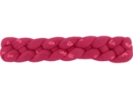 Barrette cheveux tressée plumetis rose fuchsia