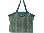 Sac cabas taille moyenne plissé eventail or vert