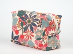 Trousse de toilette rectangle cerise en fleur