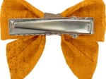 Barrette Mini Noeud Papillon ochre