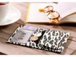 Portefeuille compact leopard