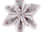 Barrette fleur étoile 4 triangle cuivré gris