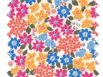 Tissu coton au mètre ex2536 tapis de fleurs multicolore
