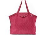Sac cabas taille moyenne plissé fuchsia argent