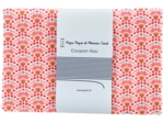 Coupon tissu 1 m éventail rose ex1050