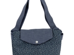 Grand sac cabas en tissu etoile argent jean